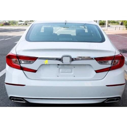 For Honda Accord Sedan 10th 2018 2019 2020 Car ABS Chrome Rear Door License Tail Tailgate Bumper Frame Plate Trim Lamp Trunk