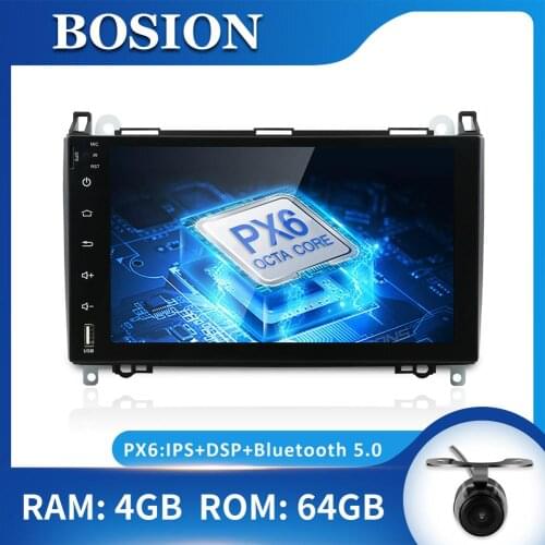 9'' PX6 Android 10 2Din Car Radio for Mercedes Benz B200 Sprinter W906 W639 AB Class W169 W245 Viano Vito Radio GPS Navi DSP IPS