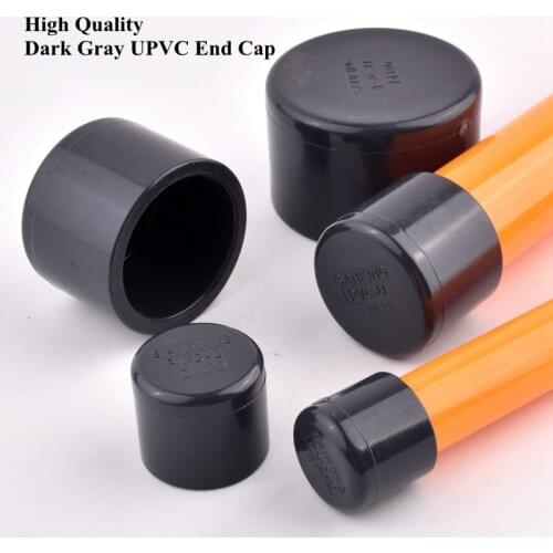 1 Piece ID.20~160mm UPVC End Cap Joint Aquarium Tank Water Pipe Connector Dark Gray PVC Plug Watering Irrigation Socket Joints