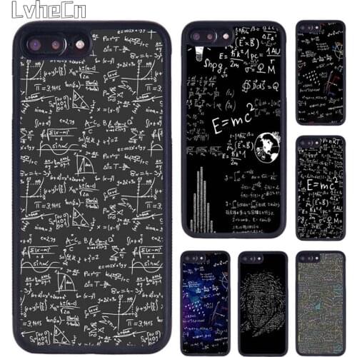 LvheCn Brains Geek Science Math Physics Formulas Phone Case For iPhone 5 SE 6s 7 8 Plus 11 12 Pro X XR XS Max Samsung S8 S9 S10