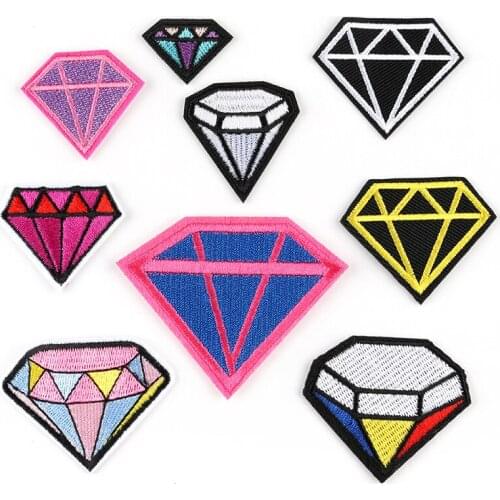 Colored Diamond Big Crystal Stones Backpack Jacket DIY Appliques Iron on Patch Decoration Accessories
