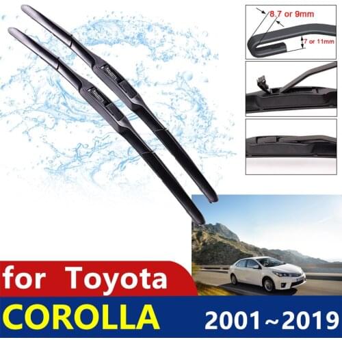 For Toyota Corolla 2001~2019 E120 E130 AR10 E121 E160 E170 Car Wipers Blade Accessories Windshield Wipers Wagon Hatchback Saloon