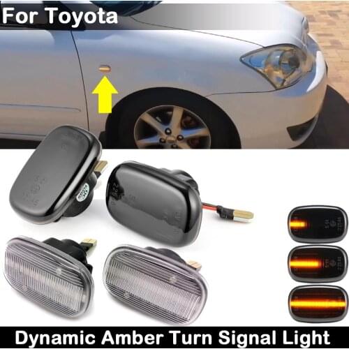For Toyota Corolla RAV4 Prius Yaris Camry Hilux Allex Avensis Celica Lexus LED Side Marker Lamp Dynamic Amber Turn Signal Light