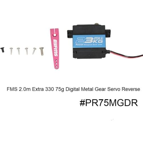 FMS 2000mm 2.0m Extra 330 75g Digital Metal Gear Servo Reverse PR75MGDR RC Airplane Plane Aircraft Model Hobby Spare Parts