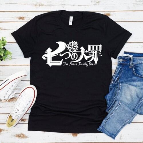 Unisex The Seven Deadly Sins Anime T-shirt Nanatsu No Taizai Unisex Shirt Japanese Harajuku T-Shirt Graphic Tees Women T Shirt