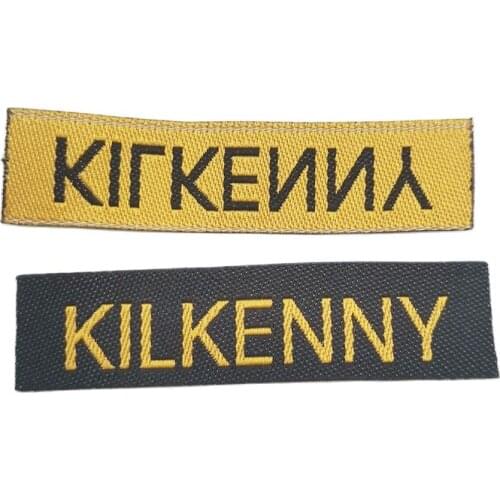 Custom End Fold Fabric Woven Labels For Hand Made Clothing Customized Tags Mark For Clothes Label Own Logo Personalized Tag Gift