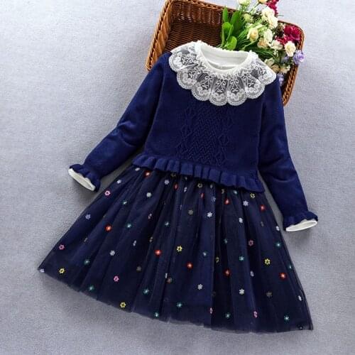 Baby Girls princess Clothing sets Autumn Winter little girl sweater +dress 2Pcs suits for children costumes toddler girl outfits