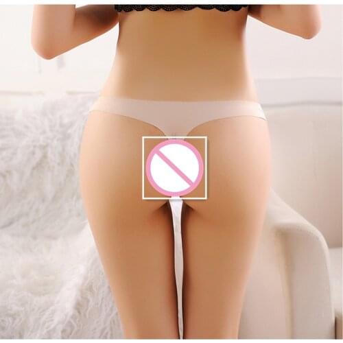 Hot Sale Promotion Invisible Underwear Thong Panties Nylon Spandex Gas Seamless Crotch Thong Ice Women A Female T Pants Ladies