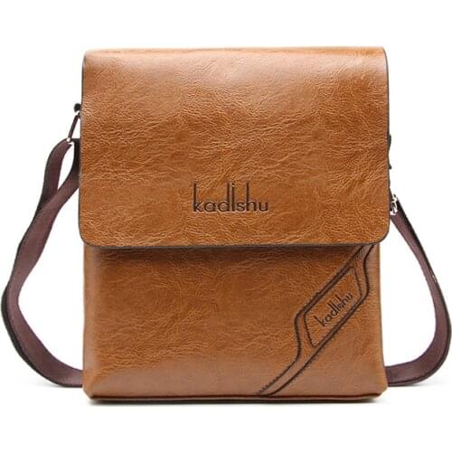 Fashion Mens Handbag Luxury Leather Bag Men Chest Bag Small Business Briefcases Bag Men Summer Bag