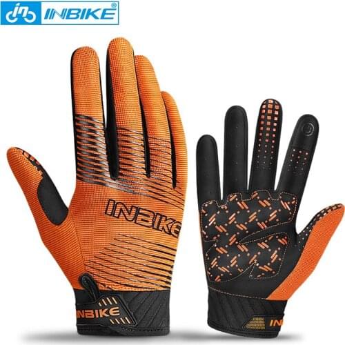 INBIKE Cycling Gloves For Men Bicycle Mountaineering Ski Gym Sports Full Finger Touch Screen Anti-skid Elastic Breathable Gloves