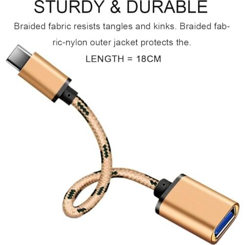 Short Type-C OTG Adapter Cable USB 2.0 Type C Male To USB 2.0 A Female OTG Data Cord Adapter For Sansumg LG Sony HTC Xiaomi