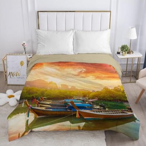 Landscape Duvet cover Quilt/Blanket/Comfortable Case 140x200 240x220 240x260 Queen King Single Bedding for Home dusk