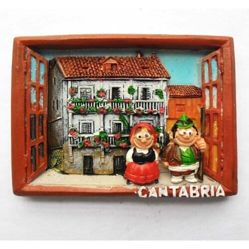 QIQIPP Spain travel commemorative refrigerator stickers Cantabria three-dimensional relief message stickers fashion travel gifts