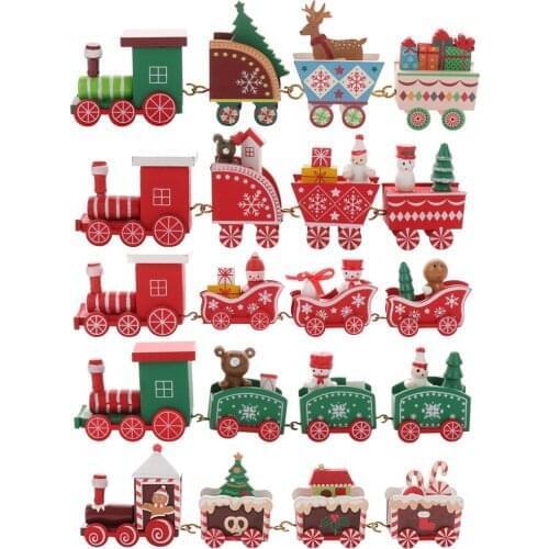 Little Train Wooden Christmas Decorations for Home Xmas Decor Christmas 2020 New Year 2021 Christmas Ornaments Christmas Noel