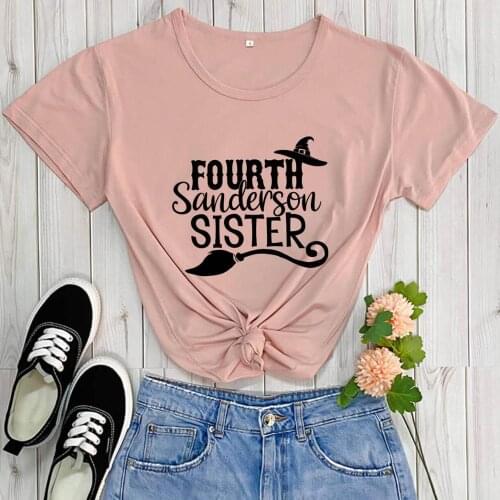 Halloween Sister Shirt Witches Shirts New Arrival 100%Cotton Funny T Shirt Halloween Party Shirt Halloween Shirts Holiday Tees