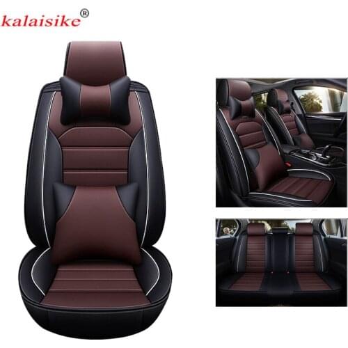 Kalaisike universal leather car seat covers for Jeep all model Cherokee compass Grand Cherokee Renegade auto styling accessories