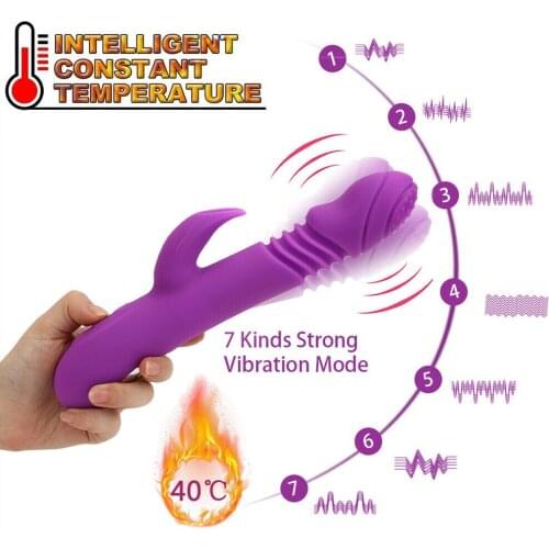 Dildo With Heating Thrusting & Vibration Waterproof Clitoral G Spotter Stimulator Adult Products Sex Toys For Women And Couples
