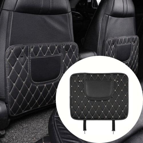 Car Seat Back Anti Kick Pad Protector For Tesla Model 3 Car Styling Modification Child Anti Dirty Leather Protector Mat Cover