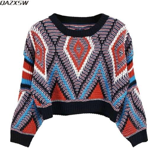 2019 New Women Spring Autumn Sweater Long Sleeve Loose Vintage Tops Korean Style Knitt Pullovers Casual Ladies O-neck Coat AC221