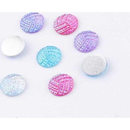 1 Pack Bling AB Colors 12mm Round Resin Flatback Cabochon Bead Fit DIY Handmade Earring Cabochon Base Jewelry Making Findings