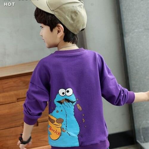 100-160CM Autumn Spring kids boys sports Sweatshirts Cartoon Print Clothes Boy Girls Toddler Child Long Sleeve Hoodies Clothing