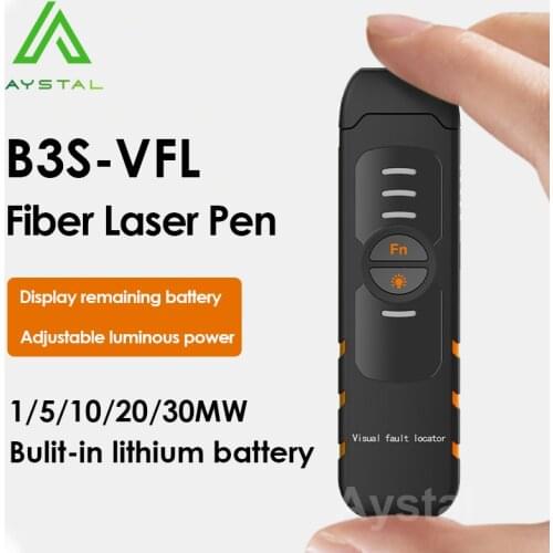 2021 New Design Optical Fiber Red Laser Pen 30mW VFL Visual Fault Locator Fiber Optic Cable Tester 5-30Km Range