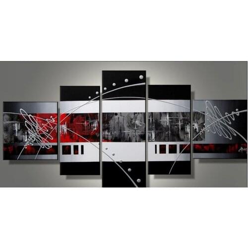 5p MODERN ABSTRACT HUGE WALL ART OIL PAINTING ON CANVAS C208