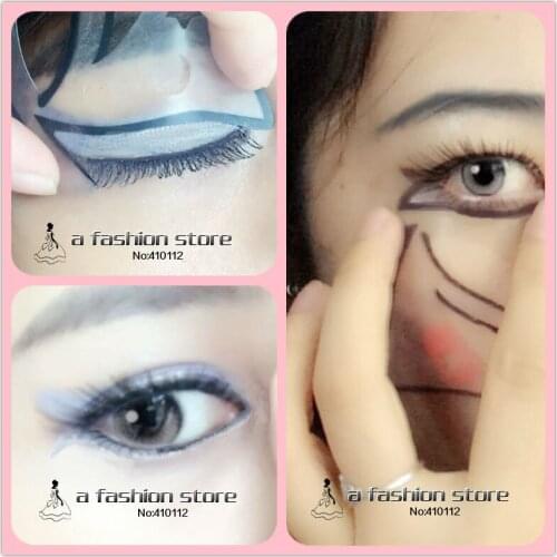 Quick Makeup Eye Stencil 7 Styles Cat Eyeliner Stencil For Eye Liner Eye Nude Make-up Delineador Shadow Template Card Stencil