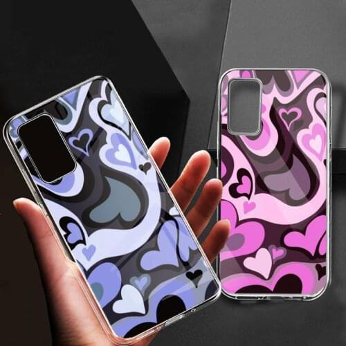 Purple Heart Swirl Pattern pink Phone Cases for Samsung Galaxy S20 Plus Ultra S10E S6 S7edge S8 S9 S10 Plus S10 S20lite Cover