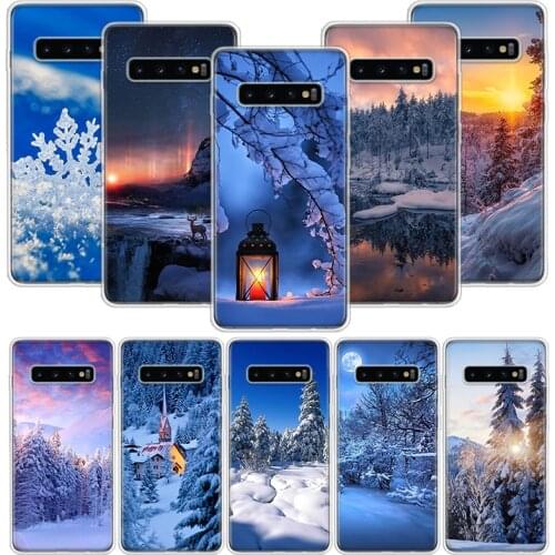 Winter white snow Christmas Phone Case for Samsung Galaxy A51 A71 A50S A20E A30 A40 A70S A10S A01 A21 A41 A52 A20S A6 A7 A8 A9 C