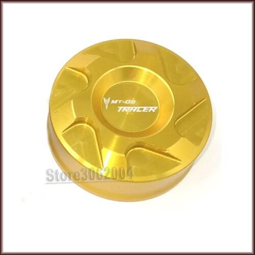 For YAMAHA MT-09 TRACER 2015-2018 Motorcycle Accessories Aluminum Rear Brake Fluid Reservoir Cover Cap Red/Blue/Gold CNC