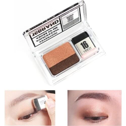 VIBELY Double Eyeshadow Pearl Shadows Korean Bringt Bicolor Gliter Eye Shadow Easy To Makeup for Girls Free Shipping Cosmetics