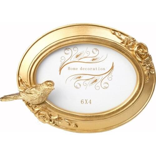 European-style retro resin photo frame creative oval wedding photo frame set picture frames wall photo frame gold frame
