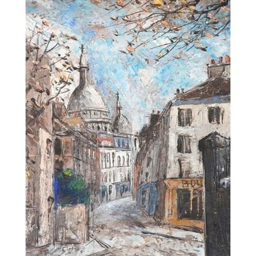 GATYZTORY Oil Painting By Numbers For Adult child Alley Landscape Paint By Numbers Kit On Canvas Coloring By Numbers Home Decor