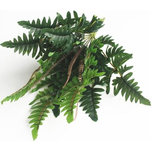 12 Forks/Bouquet 47cm Artificial Persian Grass Simulation Green Plants Home Balcony Garden Landscape Decoration Wedding Flower