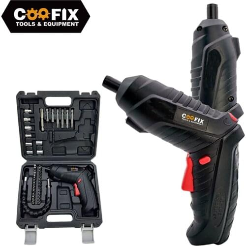 COOFIX Electric Screwdriver Mini Drill Set Multifunctional Rechargeable Lithium Battery Power Tools Home DIY Tool