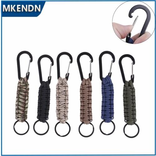 MKENDN Fashion Outdoor Umbrella Rope Keychain Climb Keychain Tactical Survival Tool Carabiner Hook Cord Backpack Buckle