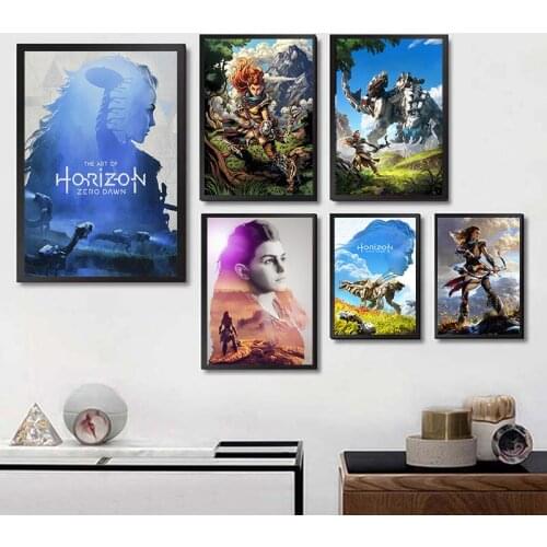 Game Horizon High Definition Wall Stickers white poster Home Decoration for Livingroom Bedroom Home Art Brand