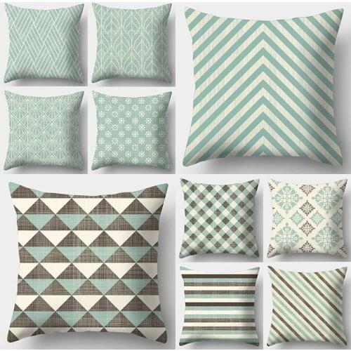 Nordic Light Green Style Cushion Cover 45x45cm Polyester Peach Skin Decorative Pillow Cover Sofa Bed Pillow Case Home Decor