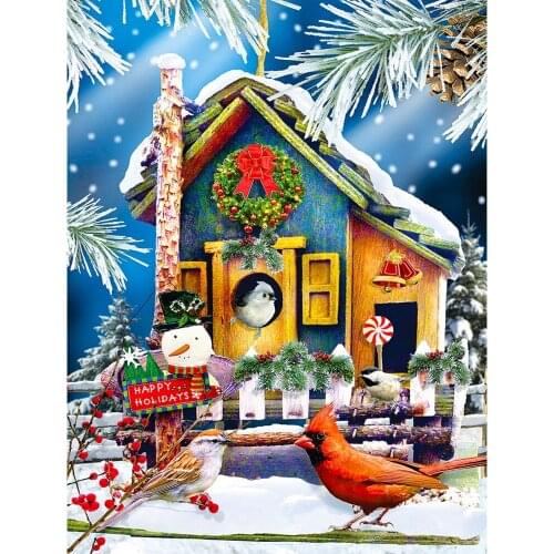 Wen Zuan New Arrivals Bird Diamond Embroidery Full Square Diamond Painting 5D DIY Christmas Animals Mosaic Art Home Decorations