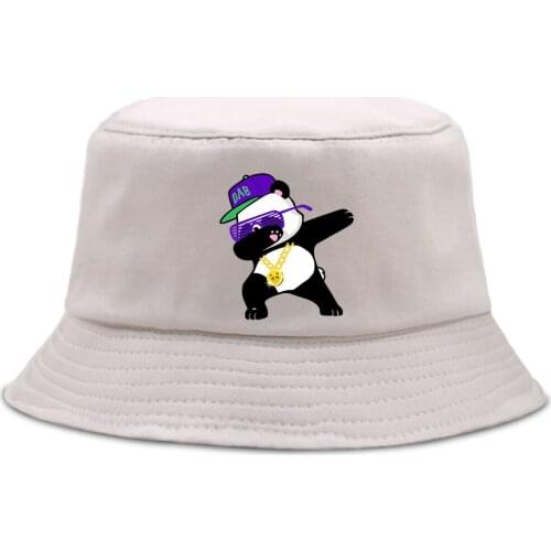 Panda Cool Funny Hip Hop Bucket Hat Outdoor Unisex Fisherman Cap Sunscreen Summer Fishing Caps Foldable Beach Panama Hats Men