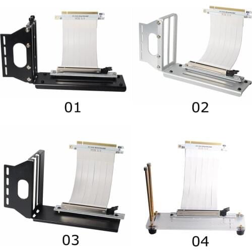 PCIe 3.0 Riser High Speed PC Graphics Cards PCI Express Cable Extensor 16x GPU Riser Cable White with Vertical Kit ATX Chassis