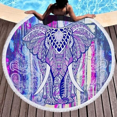 Geometric striped flower elephant Fringed beach towel Sea beach towel Beach cover up Towels Large beach towel Bath towel towel