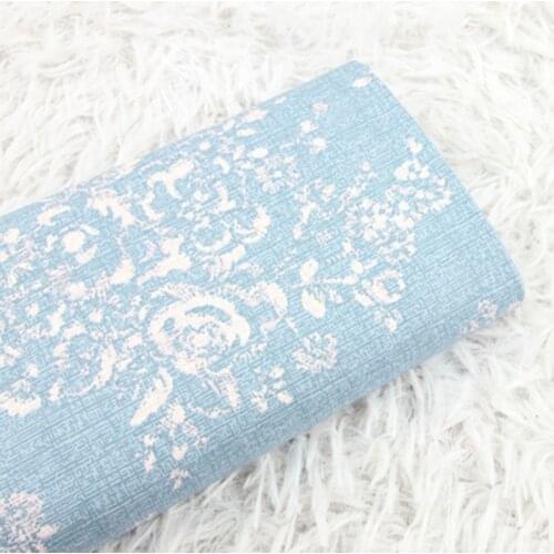 Half Meter 100% Cotton Canvas Cartoon Flower Print Fabric For Handmade DIY Bag Sofa Pillow Back Cushion Cloth CR-695