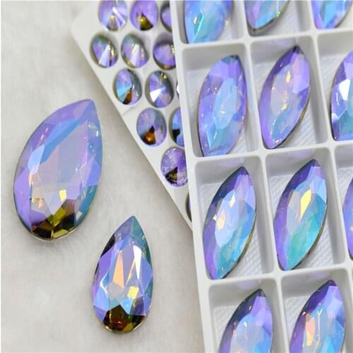 Ghost light beads glass pintback fancy stones drop round horse eye 20x30mm home party decoration