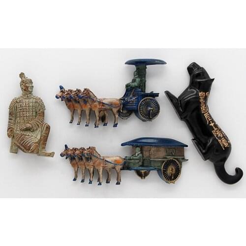 Terracotta warriors Qin Dynasty ancient China Souvenirs 3d fridge magnet Hufu souvenir collection Xi'an Shaanxi collection gift