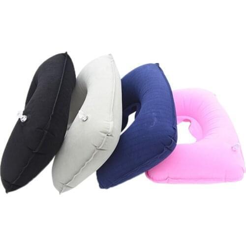 U-Shape Travel Pillow for Airplane Inflatable Neck Pillow Travel Accessories 4Colors Comfortable Pillows for Sleep Home Textile6