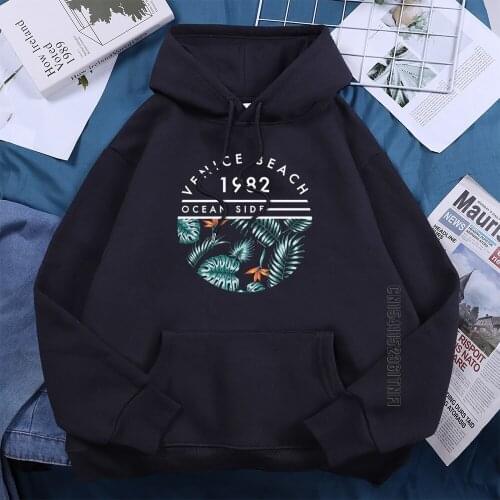 Venice Beach 1982 Graphic Comic Hooded Woman 2021 Spring New Hoodies Printed Hip Hop Hoody Harajuku Loose Women Streetwear