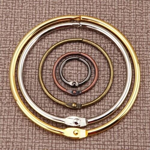 Golden Desk Calendar Album Album Information Opening Ring Single Ring Metal Binder Hoop Binding Ring Clip Accessories Circle