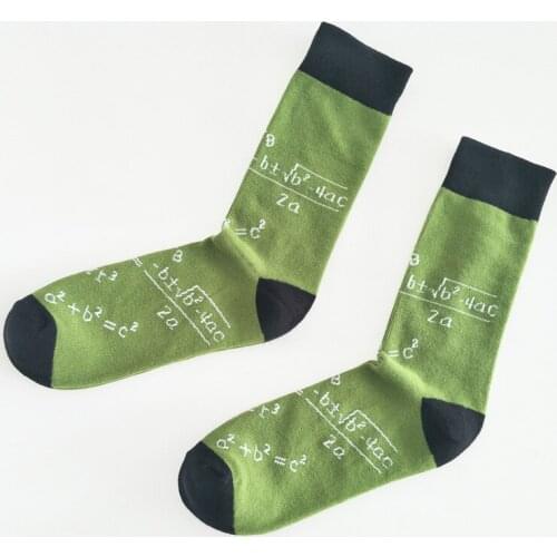 1 Pair Men Mathematics And Arithmetic Printing Socks Harajuku Hip-Hop 2021 New Fashion Korean Kawaii Cute Comfortable Socks